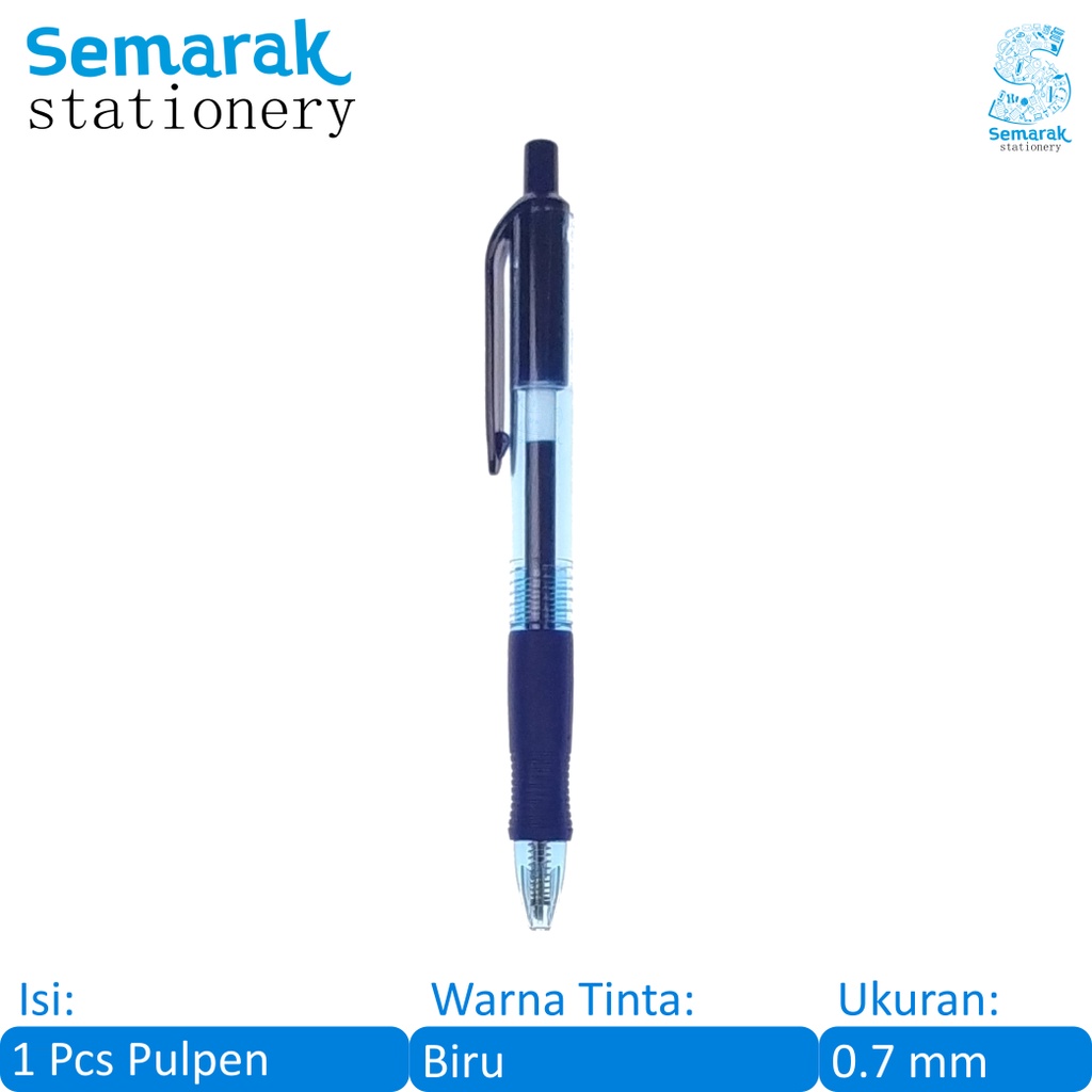 

Standard F2 Retractable Gel Pen Pulpen Jel Cetek 0.7 - Biru