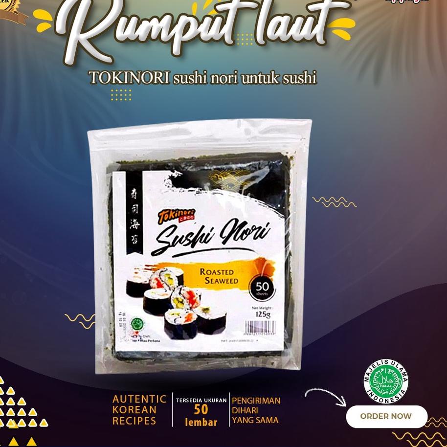 

☂ Tokinori Sushi Nori Halal Rumput Laut Sushi Korea Kimbab Isi 50 Lembar ►