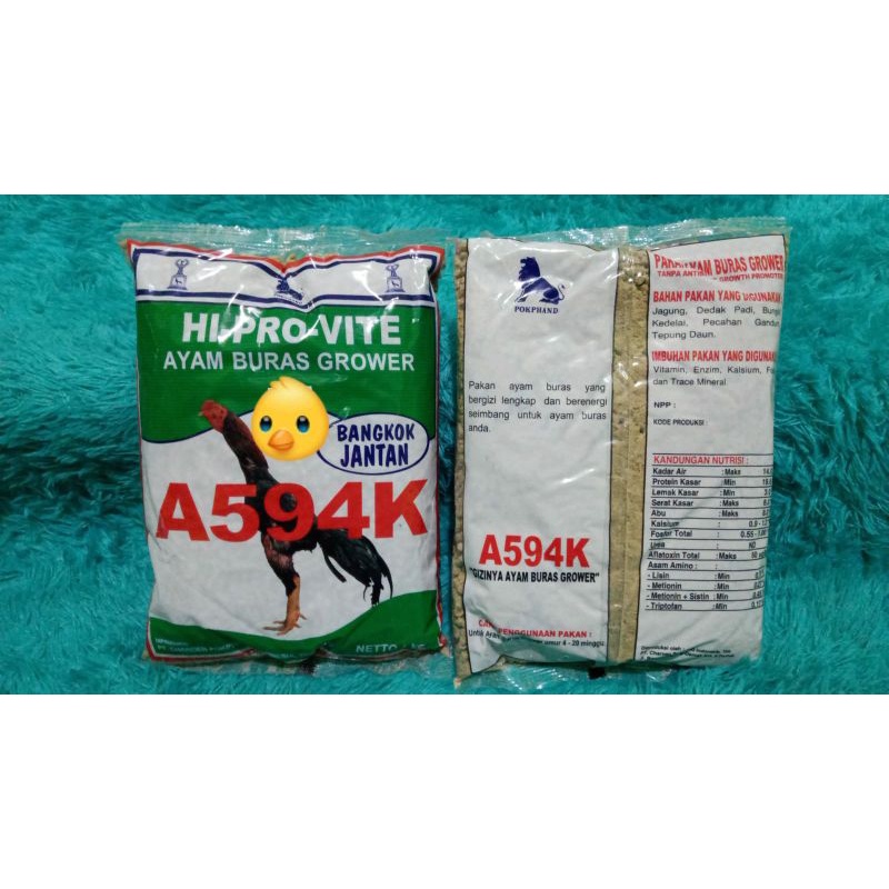 Pur Ayam A594K / Pakan Ayam Aduan, Jago, Bangkok, Ketawa, Pelung dll