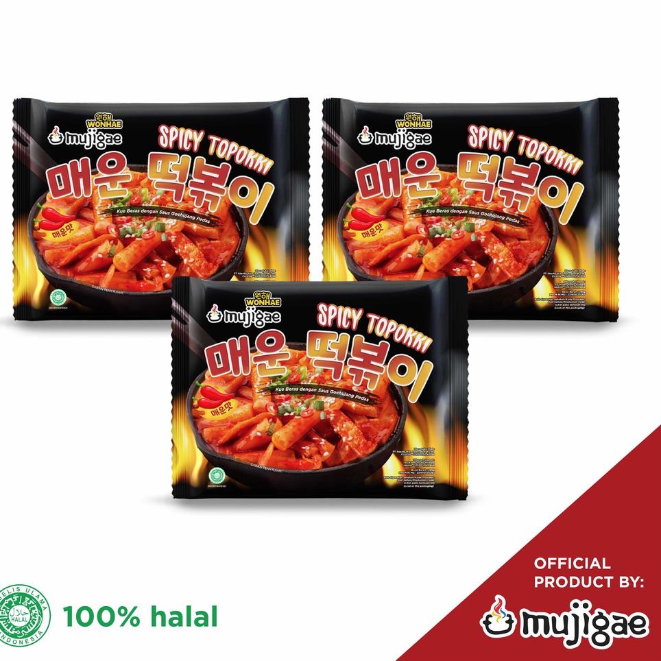 

♦ PAKET ISI 3 - Mujigae Spicy Topokki 195 gr ❇