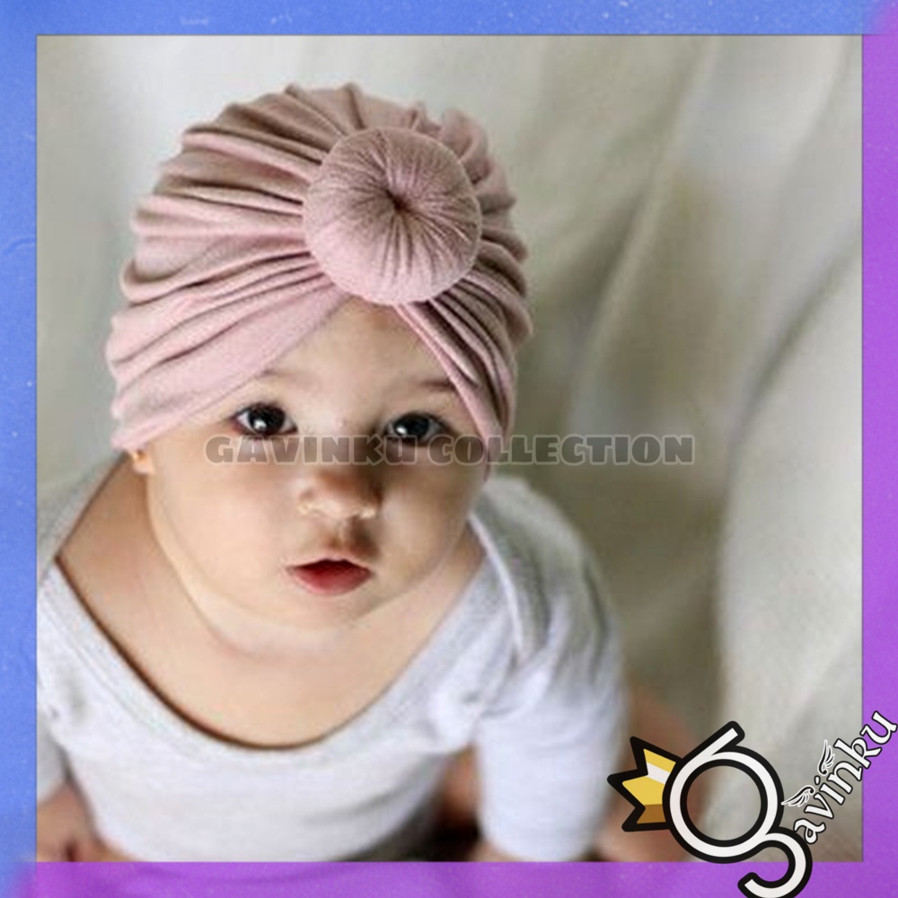 Turban Bayi Perempuan Donat Knot Simpul Newborn Anak Umur 0 1 2 3 4 5 6 7 8 9 10 11 12 Bulan Usia Tahun Lucu Terbaru Jilbab Instan Busa