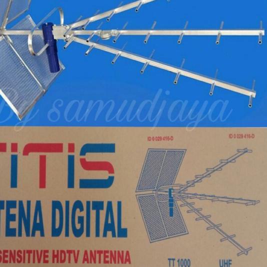 ✸ Antena tv digital / antena tv  titis tt1000 / antena luar outdoor uhf, Hdtv tanpa kabel ➽