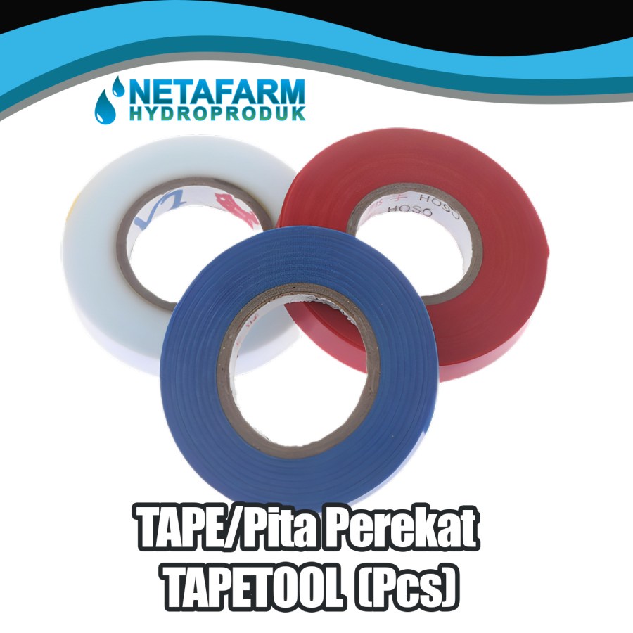 Jual Tapetool Refill Tape Pita Isi Ulang Tape Tool Biru Merah Putih Pcs Shopee Indonesia