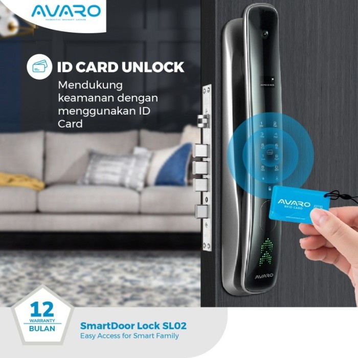 AVARO SL02 Smart Door Lock Kunci Pintu Digital Smart Lock Door Lock