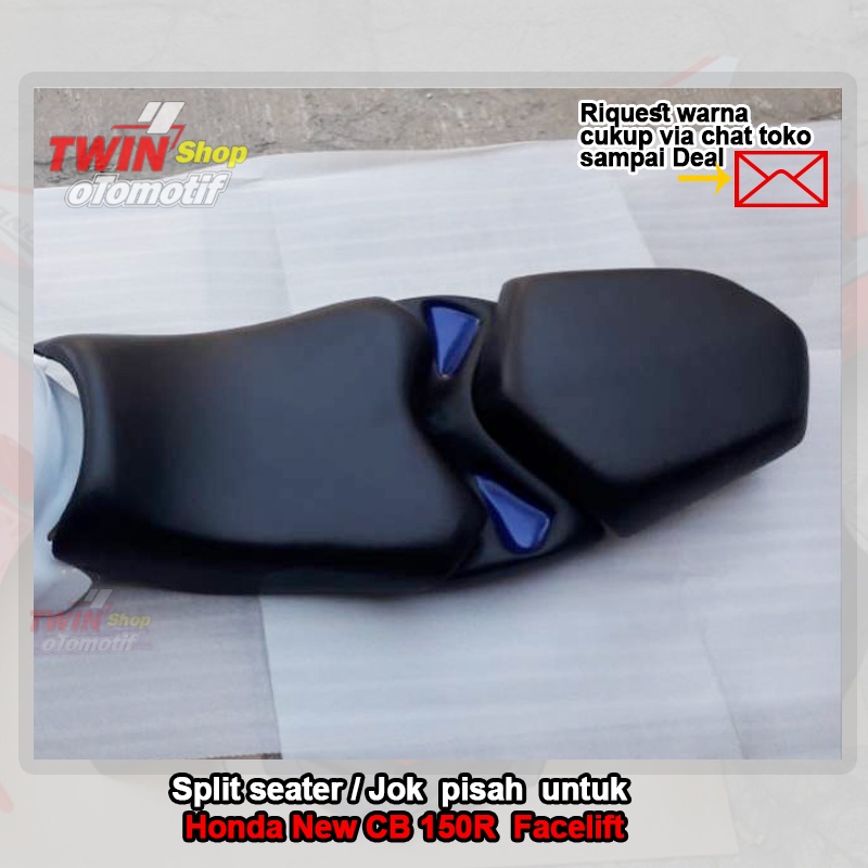 Split seater / jok pisah Honda new CB 150R, Jok Pisah NEW CB 150R Streetfire Blue And Black
