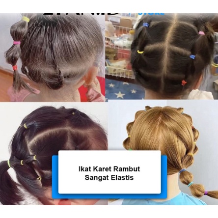 IKAT RAMBUT IKAT KARET RAMBUT KOREA ISI 500 PCS KARET RAMBUT ELASTIS POLOS FASHION WANITA | FADHILAH SHOP BJB