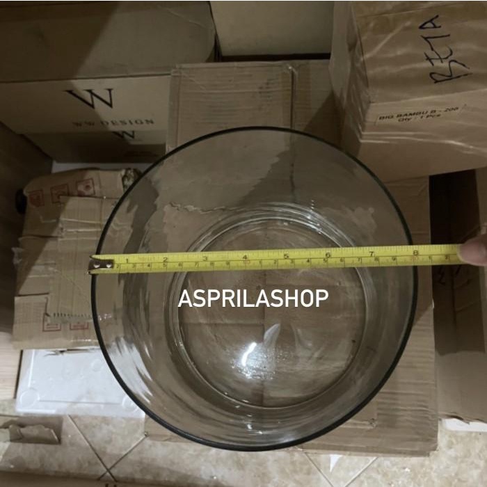 vas bunga silinder besar vas tabung kaca diameter 20cm tinggi 20cm