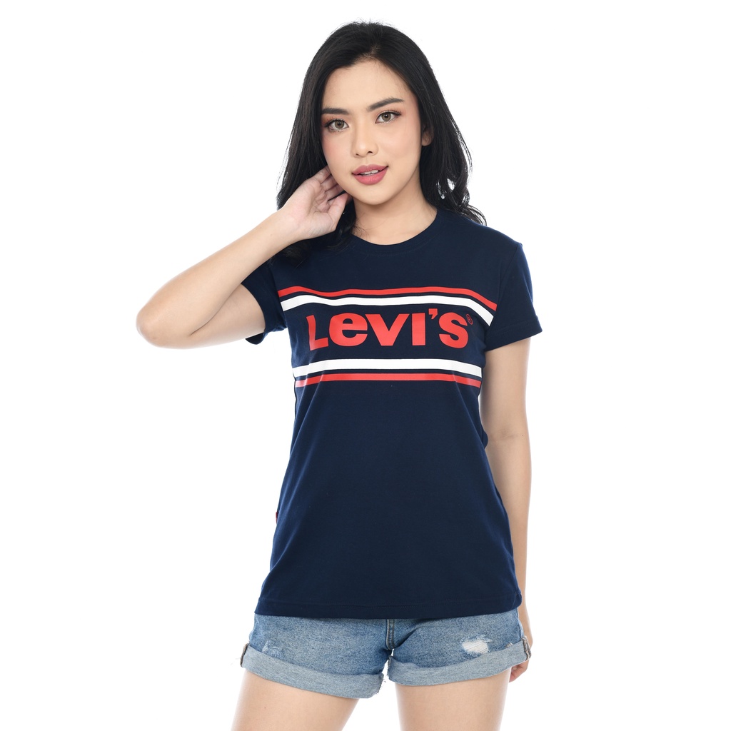 Kaos Levi's | Kaos Cewek | Motif Stripe