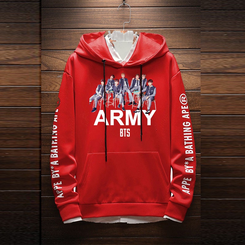 Lilipop.id Sweater Pria Wanita BTS army Hoodie Jumper Outwear