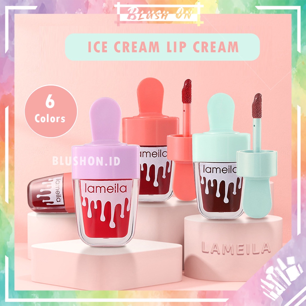 LAMEILA Liptint Ice Cream Es Krim Time Frozen Lip Glaze Lip Gloss Mosturizing Waterproof 1079