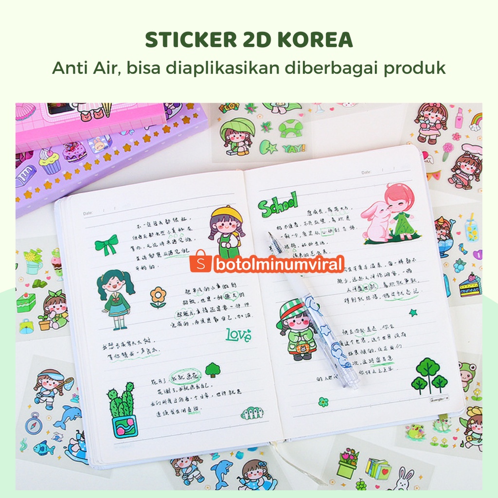 Sticker Viral 100 pcs Momo Aimier Box Waterproof Lucu Anti Air Korea