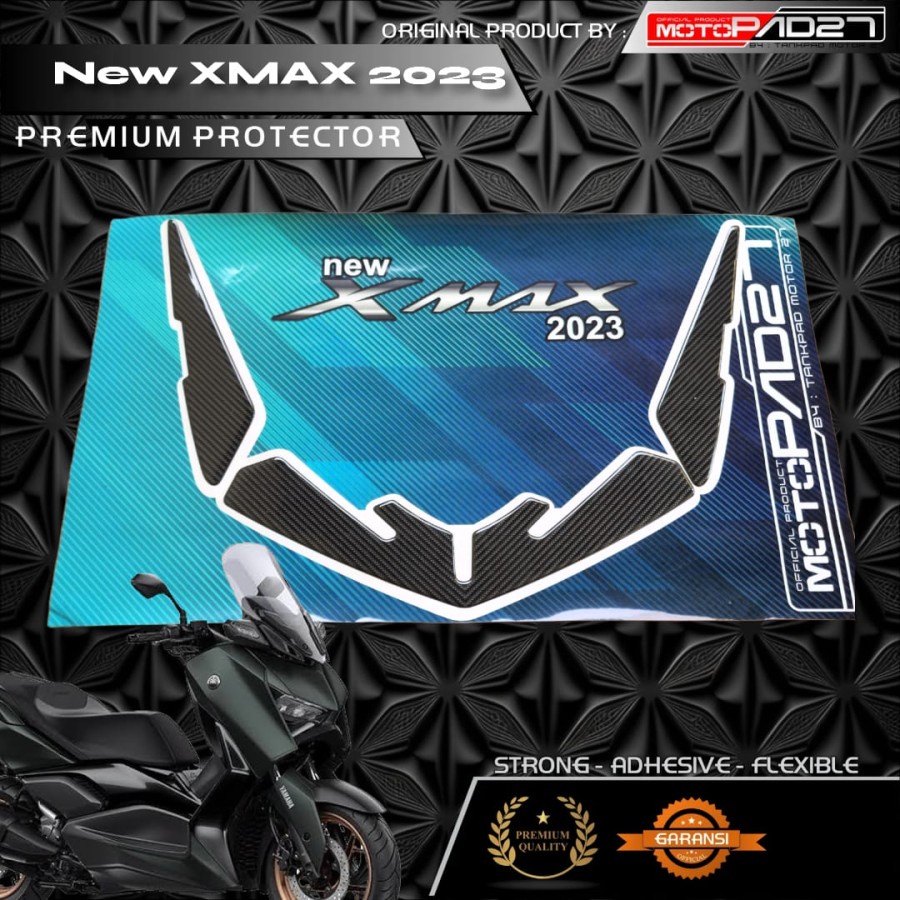 Motopad27 Stiker timbul alis lampu depan New Xmax 2023 stiker tameng depan Yamaha Xmax 2023 bahan resin