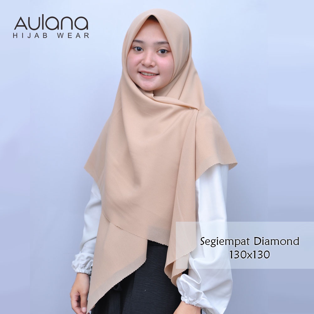 Jilbab Diamond Syari 130x130 Lasercut Kerudung Segi Empat Hijab Jumbo