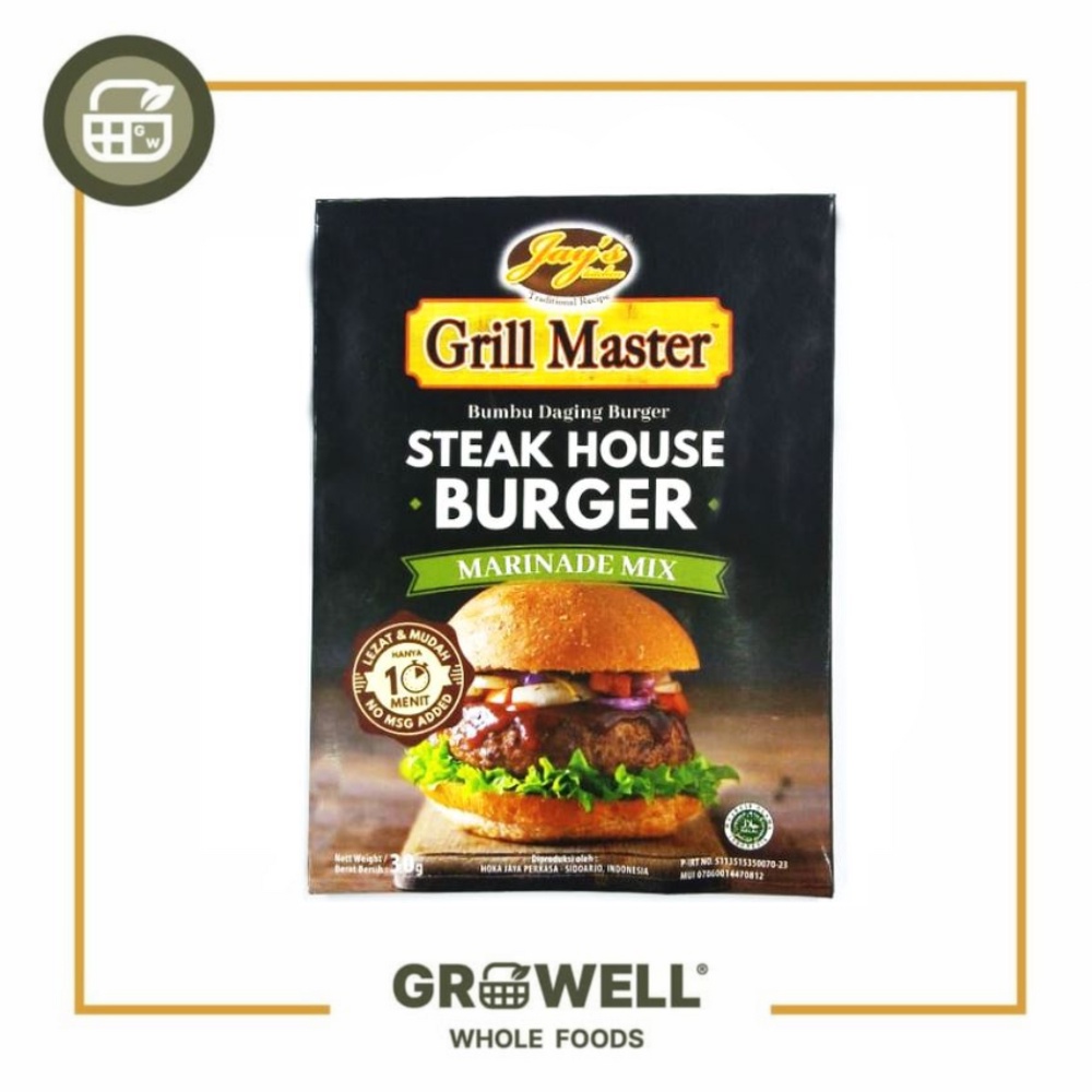 

JAY'S GRILL MASTER STEAK HOUSE BURGER 30GR