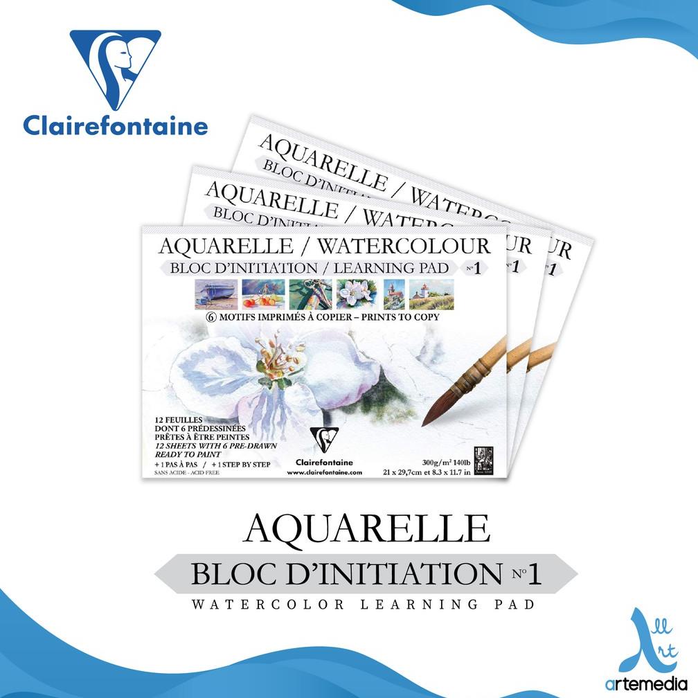 

Kertas Belajar Cat Air Clairefontaine Initiation No. 1 Watercolor Learning Pad