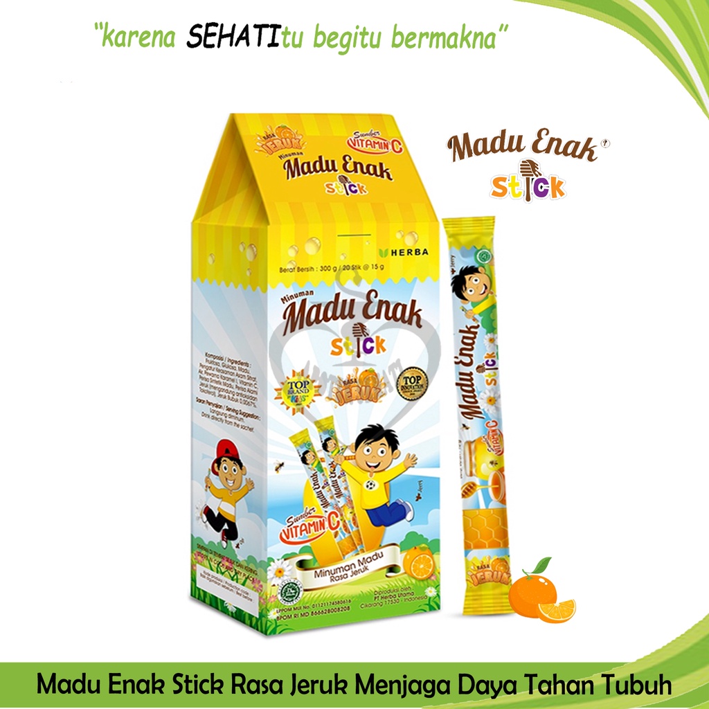 Madu Enak  Herba Utama Stick Suplemen Makanan Multivitamin Anak