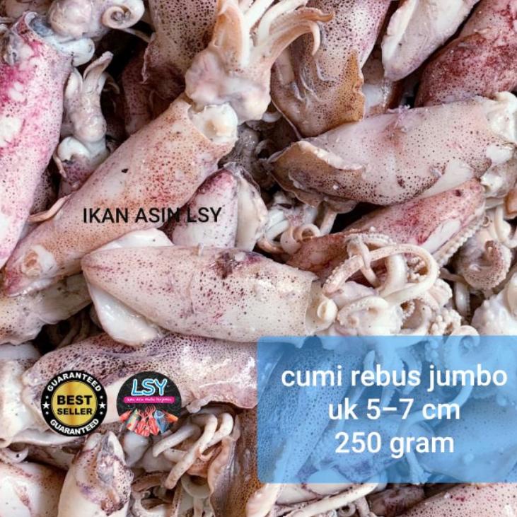 

【Penjualan Terbaik】✅COD ikan asin cumi rebus / sotong rebus size jumbo 250gram