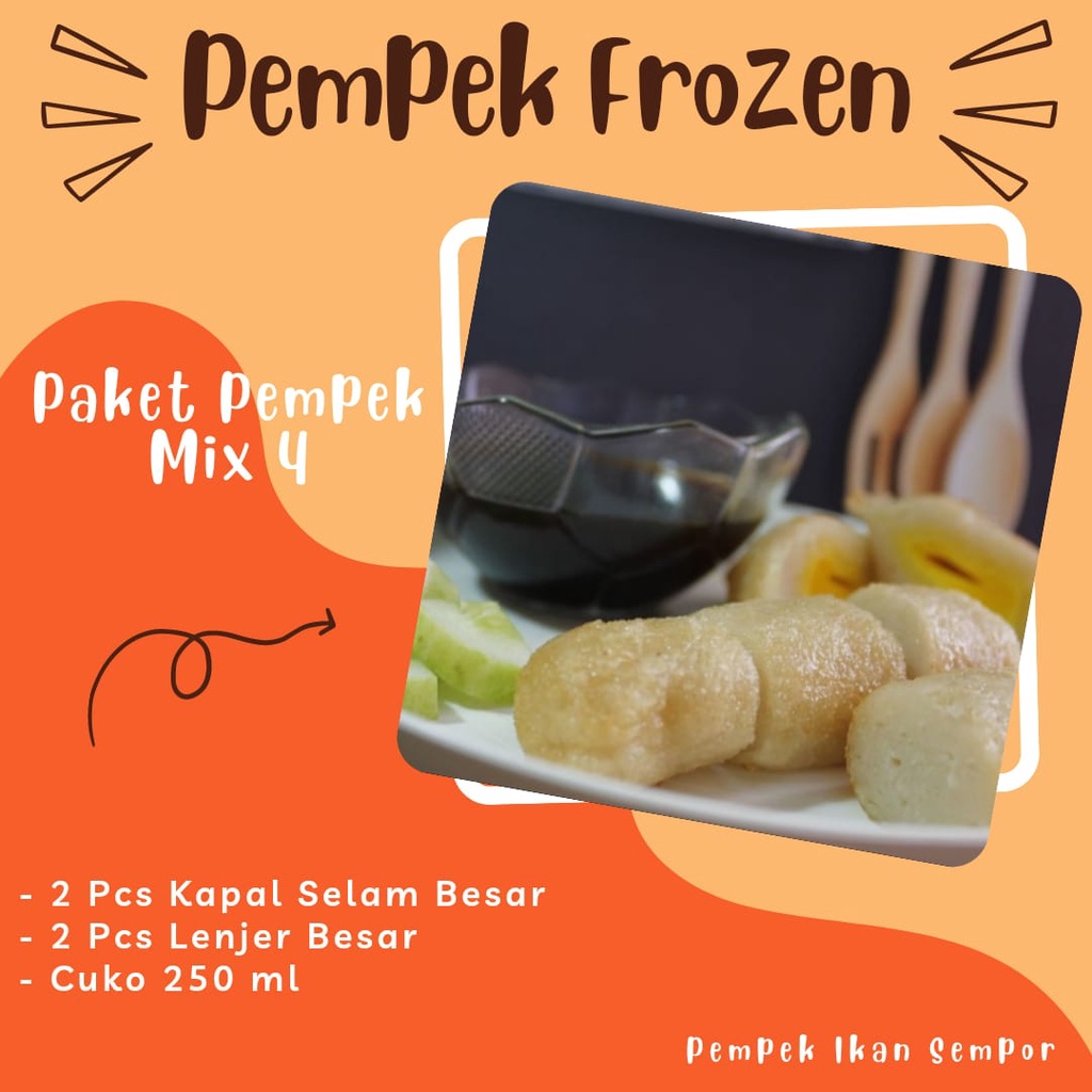 

PAKET PEMPEK FROZEN 2 KAPAL SELAM BESAR & 2 LENJER BESAR + CUKO 250ML