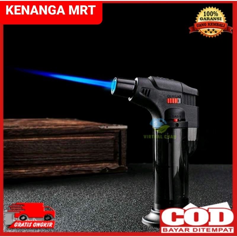 Korek Api Gas Butane Jet Anti Angin Windproof Survival Matches Black