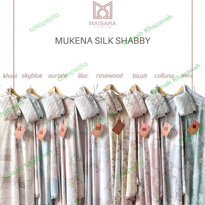 MUKENA SILK SHABBY MAISARA PREMIUM ( DULU ROYALE PREMIUM )