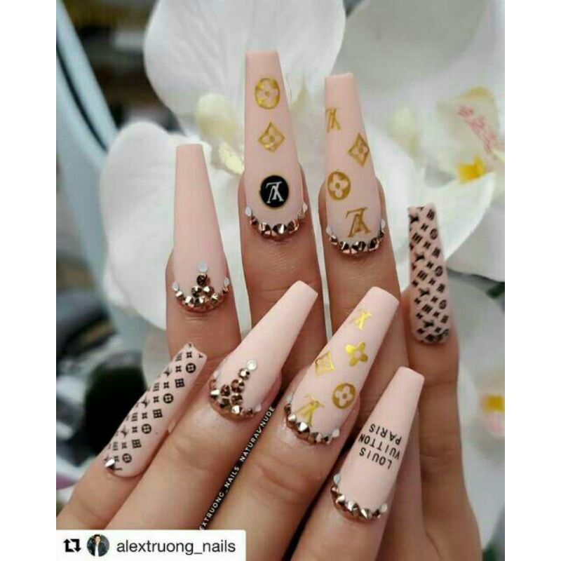 Nail Sticker LVDH217 Stiker Kuku Langsung Tempel nail art