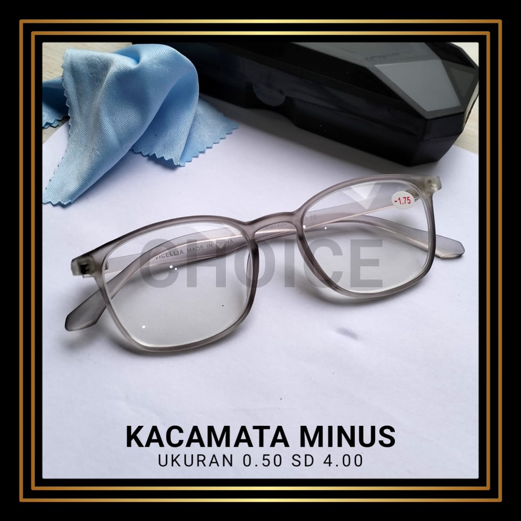 (COD) PROMO Kacamata Minus Wanita-Pria Rabun Jauh ukuran 0.50 s/d 4.00 Fashion Gaya Korea