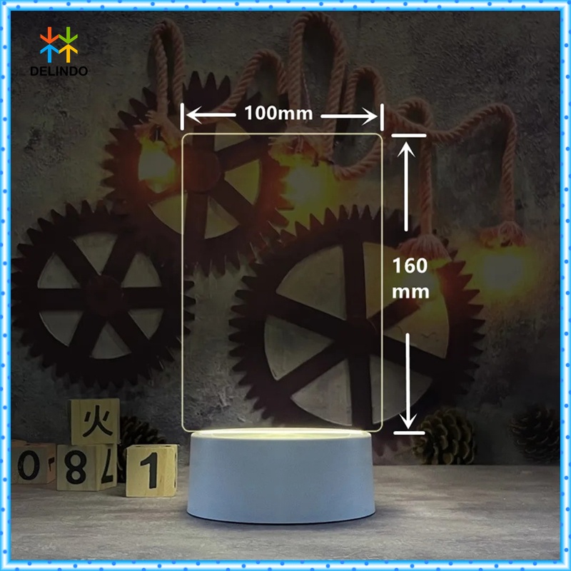 

Acrylic Note Board LED Papan Tulis Mini Drawing Planner To Do List DIY