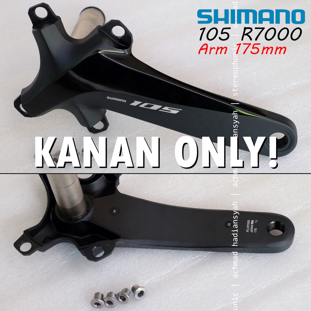 NEW KANAN ONLY.. Crank Arm SHIMANO 105 FC-R7000 Arm 175mm BCD110 4 Bolt Acymetris Crank Arm 105 Righ