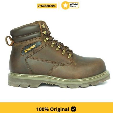 Krisbow Ukuran 43 Vulcan Sepatu Pengaman - Cokelat
