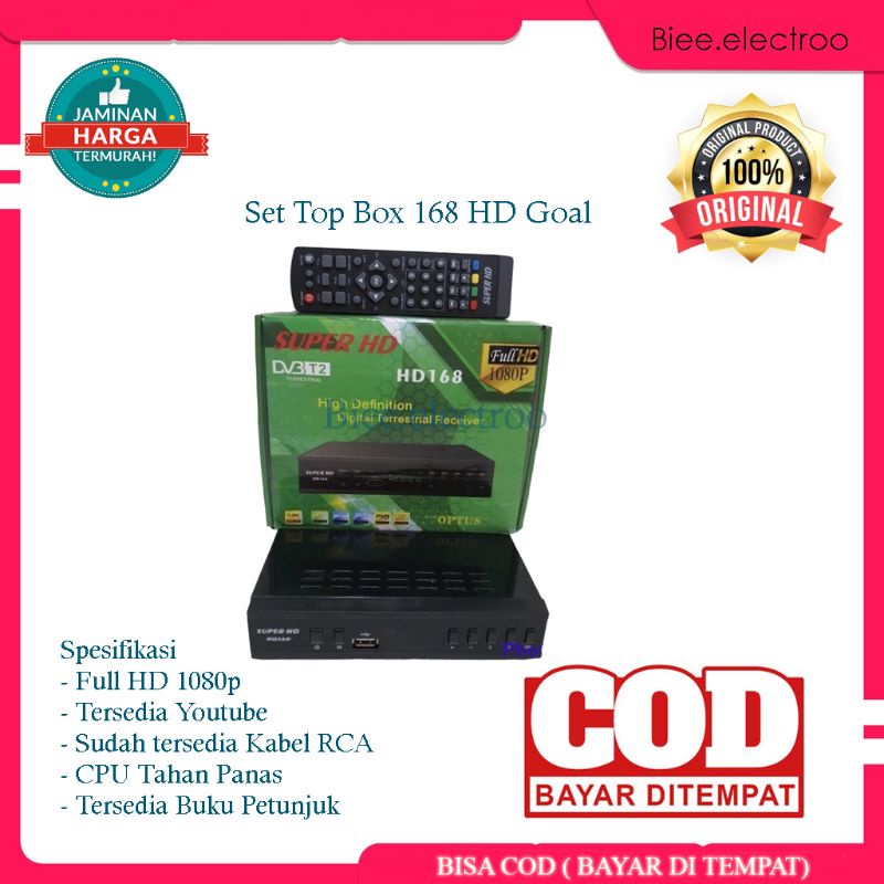 SET TOP BOX  TV DIGITAL HD 168 GOAL / STB SUPER HD 168 GOAL
