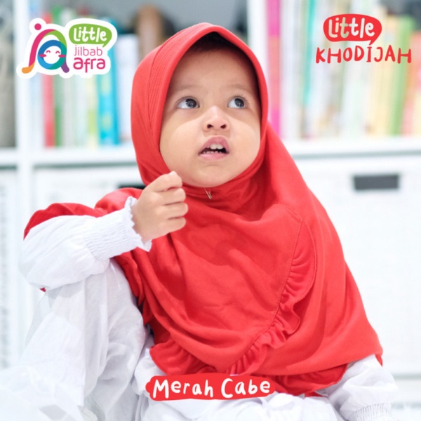 baju muslim Little Khodijah 4 - Jilbab Anak Little Jilbab Afra - Size 4 - Merah Cabe Murah Berkualit