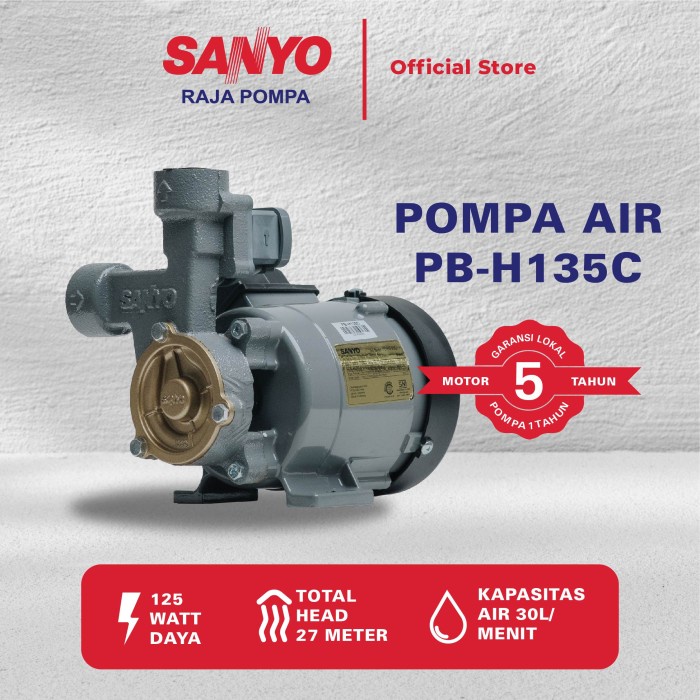 SANYO Mesin Pompa Pendorong Air Otomatis - Booster Pump - PB-H135C