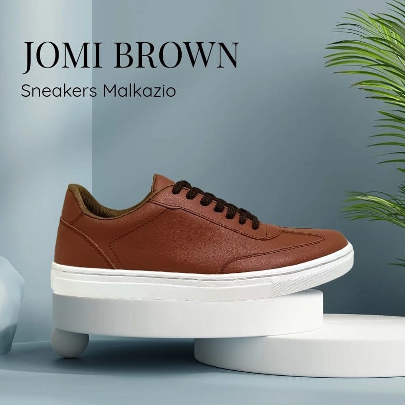 JOMI X ZAGIB | Sepatu Pria Warna Coklat Sneaker Casual Skate Cowo Branded Impor