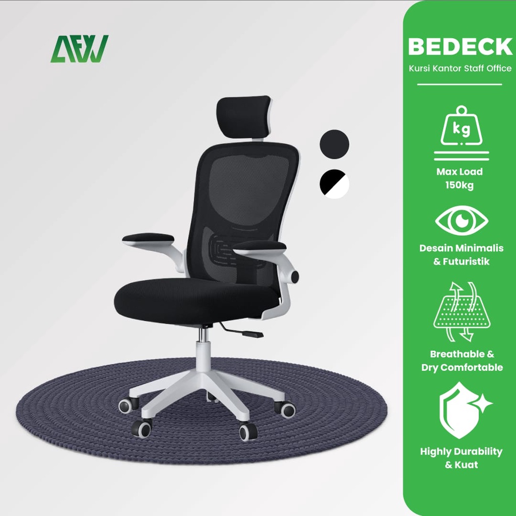 BEDECK Kursi Kantor Staff Office Working Chair Kursi Gaming