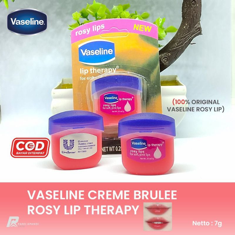 VASELINE ROSE LIP THERAPY TREATMENT BIBIR  7GR ORIGINAL