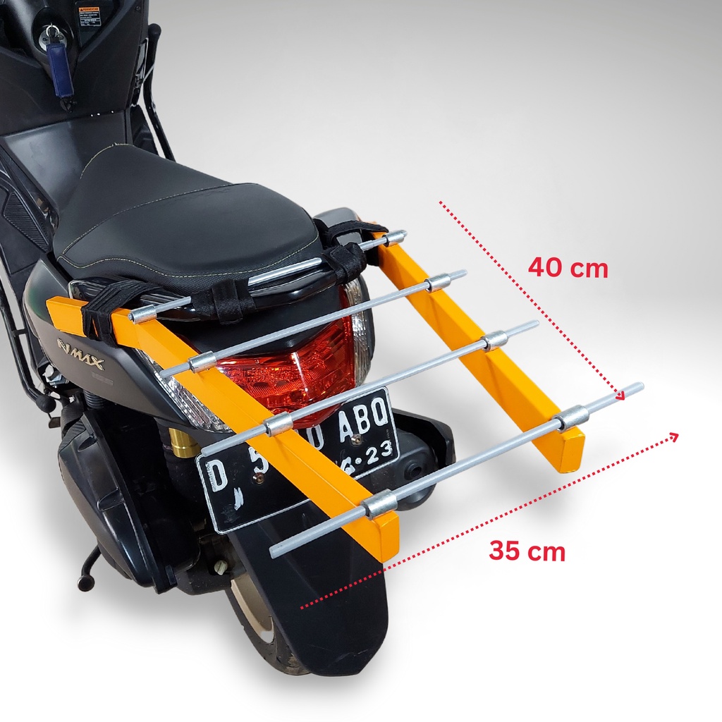 Gendongan Mudik - Besi Behel Belakang - Backrack - Besi Pegangan Motor - Backrest - Bracket Belakang - Sambungan Behel Belakang - Rak Antar Barang - Behel Universal