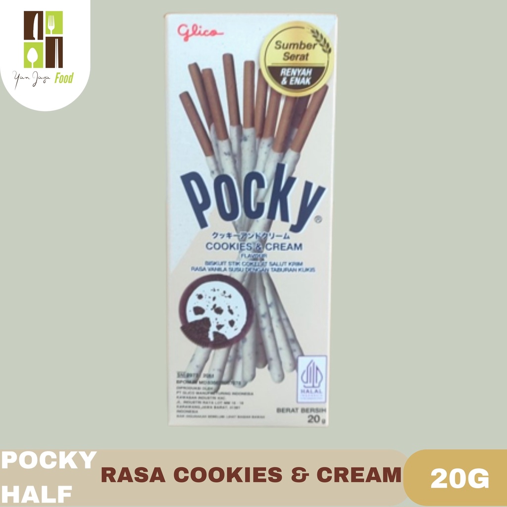 Glico Pocky Half/ Mini Biscuit Stick Rasa Strawberry/Cookis&amp;Cream/Chocolate