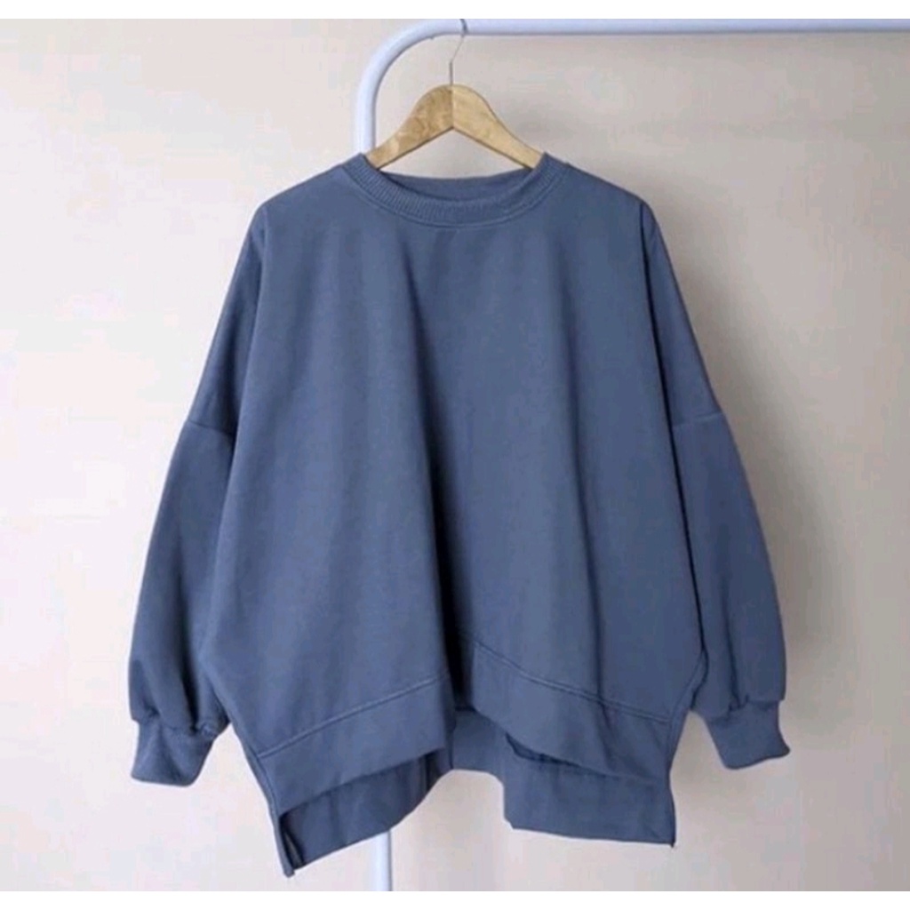 Sweater Blouse BATWING JUMBO WANITA Atasan Bigsize Korean Fashion OOTD Kekinian Pakaian Kasual