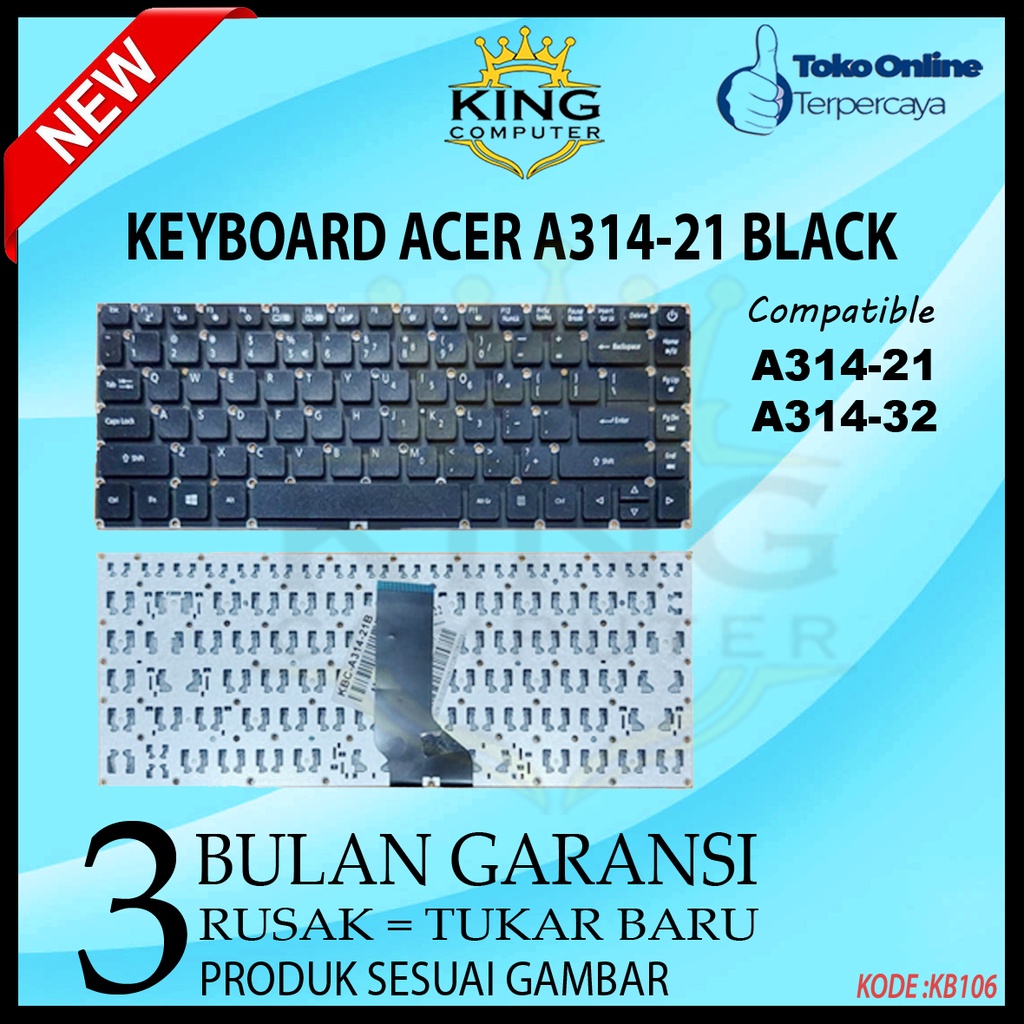 KEYBOARD ACER A314-21 HITAM