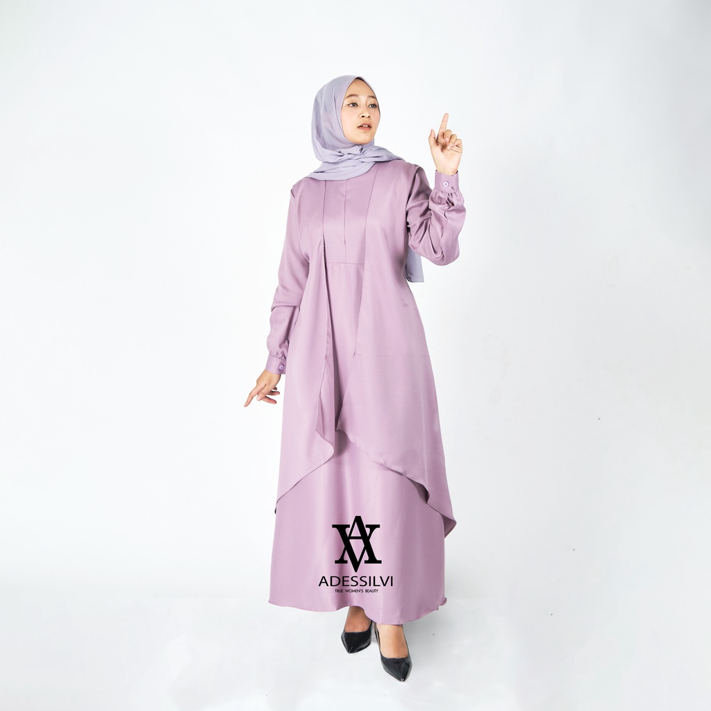 [ SIZE S M L XL XXL ] ALUNA MAXI BIG SIZE | BAJU WANITA JUMBO MATT SYAKILA HQ GAMIS JUMBO KONDANGAN