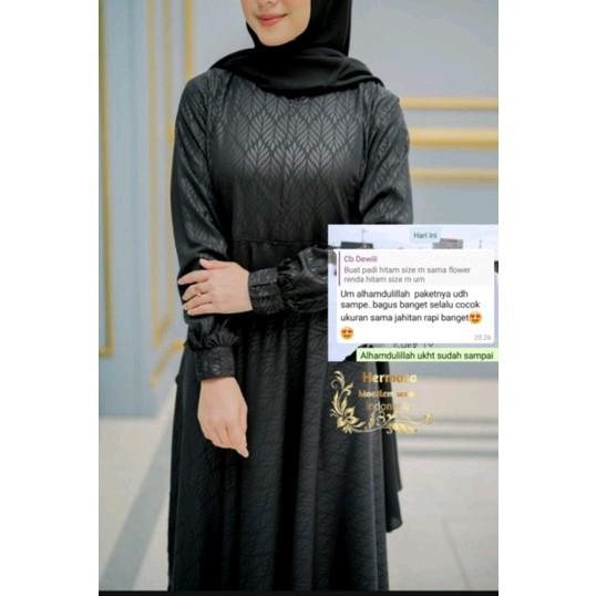GAMIS EMBOS SYARI PREMIUM PADI HITAM HERMOSA ORIGINAL