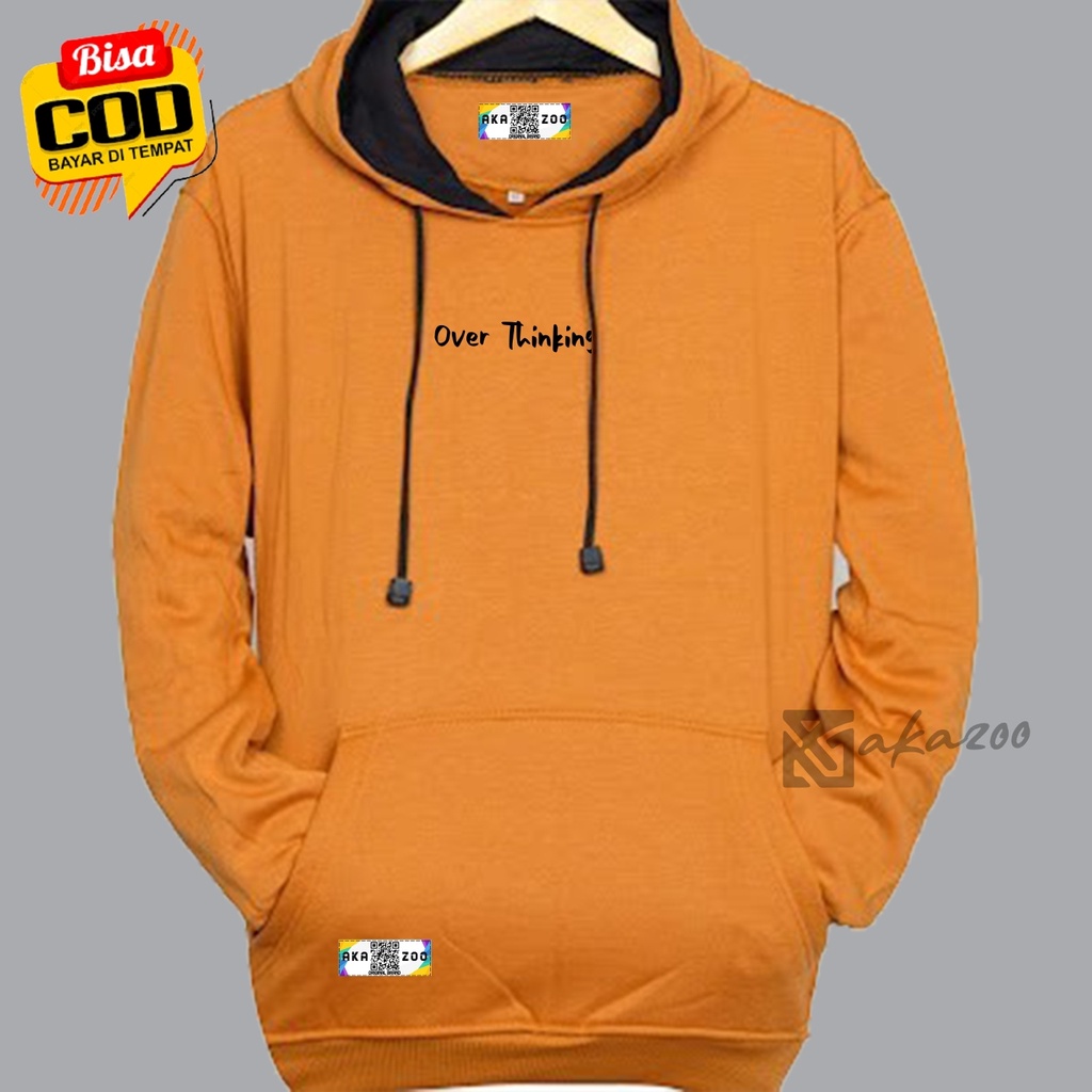 sweater pria distro AKAZOO hoodie oversize mustad over thinking jamper hoodie premium m l xl xxl a