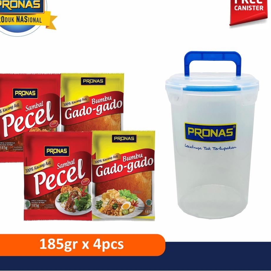 

♥ PRONAS Paket Pecel & Gado Bundling 4 pcs Free Canister ☜