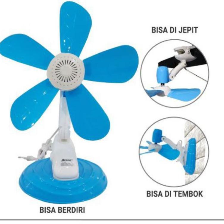 ➥ Arashi CLIPFAN Kipas Angin duduk / Kipas Angin Jepit Clip Fan AR138 / Arashi - Kipas Angin duduk /
