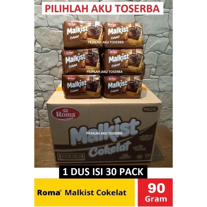 

Biskuit Roma Malkist Cokelat Coklat Creakers 90 gr - ( 1 DUS ISI 30 )