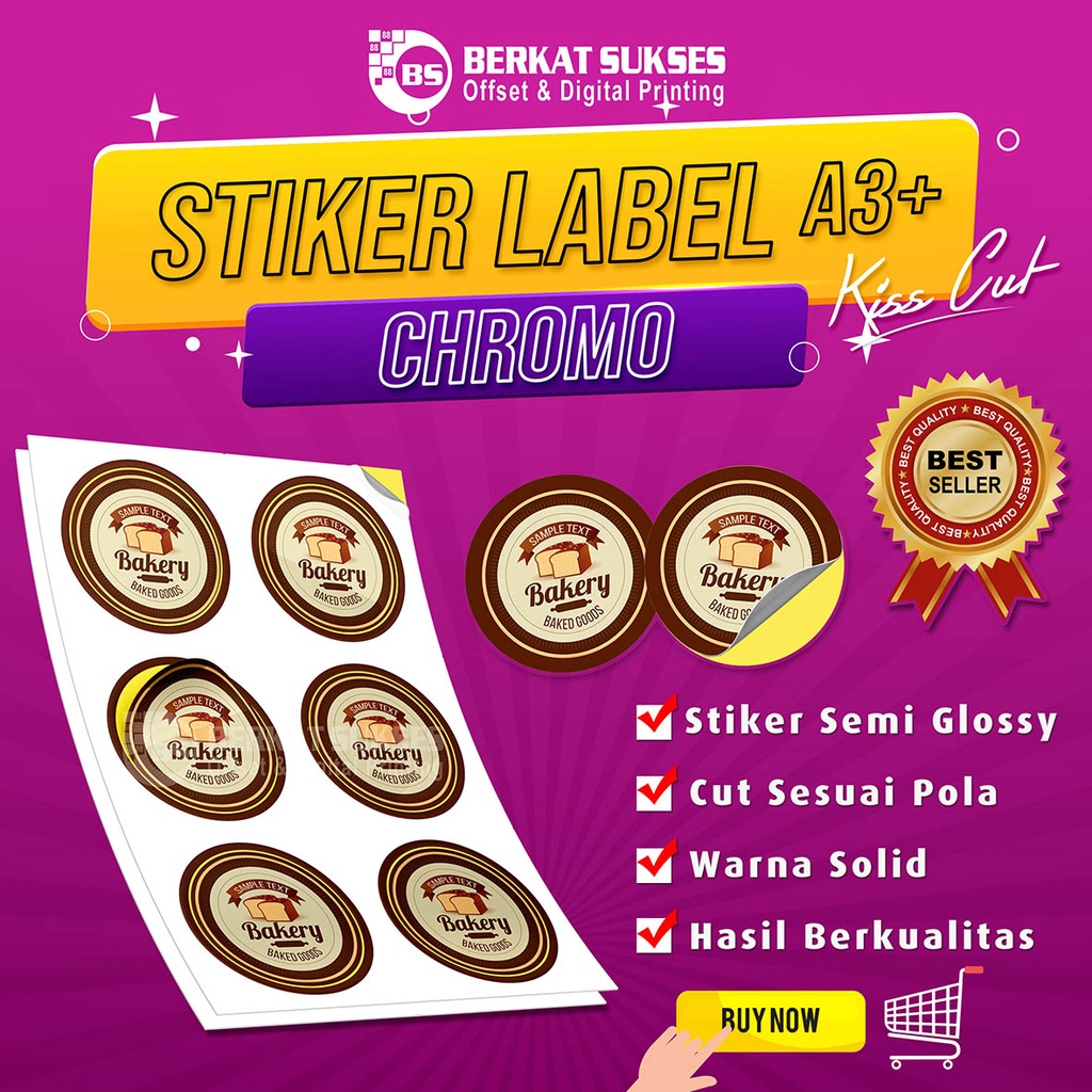 Cetak Stiker A3+/StikerLabel/StikerChromo