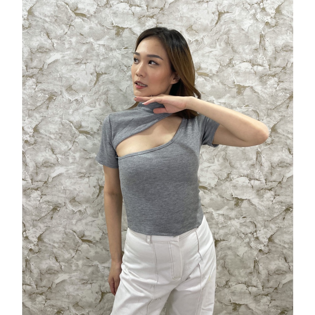 MODAVIE - CICILIA TOP Kaos Turtleneck Wanita Kerah Tinggi Top Korean Style