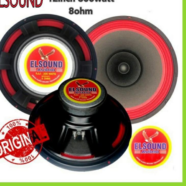 ▲ PROMO SPEAKER ELSOUND 12 INCH FULL RANGE HITAM DAN MERAH ORIGINAL ☊
