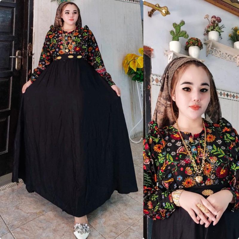 Gamis Hikmat Balqis Bunga Kw Rempel