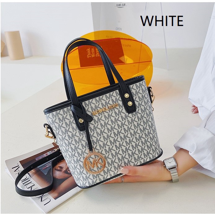 BJ64246 - BROWN/GRAY/WHITE - TAS SLEMPANG TOTEBAG HANDBAG WANITA FASHION IMPORT MODIS ELEGAN TERMURAH TERLARIS TERBARU BAGSTORE JAKARTA TAS BATAM ZC4246